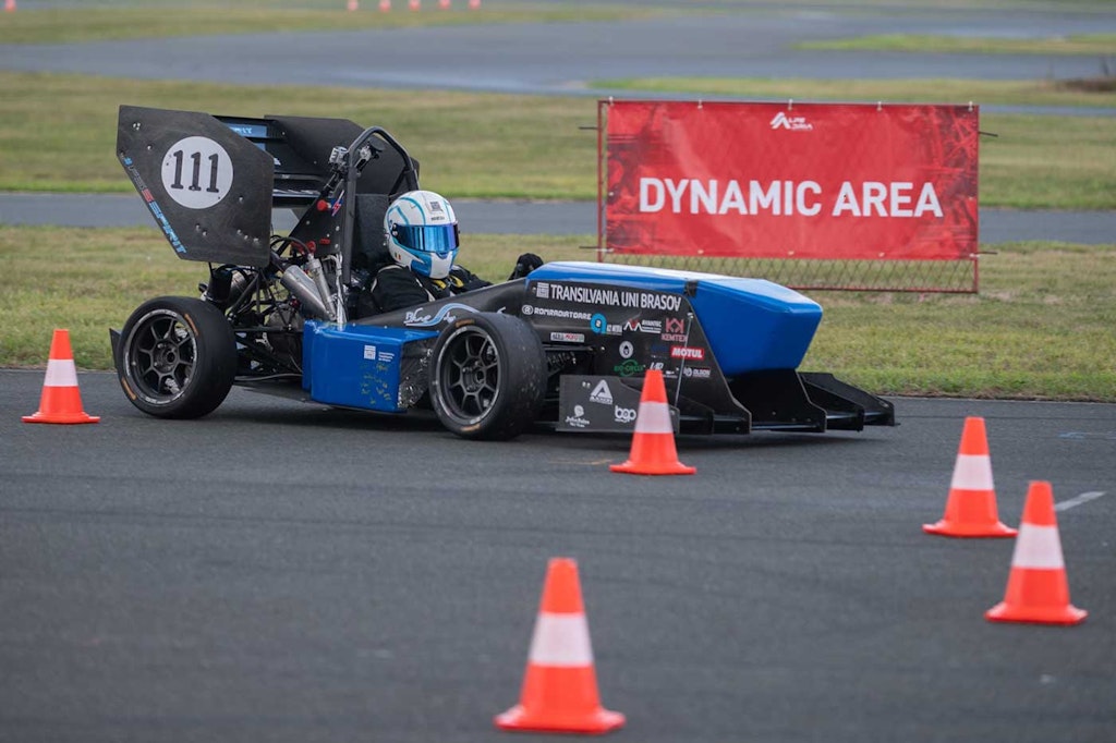 Figure 4. Car no.111 of the Transilvania UNI Brasov team on the skidpad run