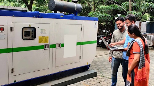 Diesel generator set with engineers