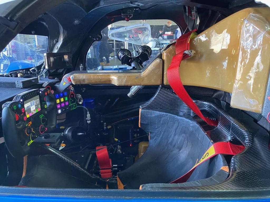 Figure 2. A view in the cockpit- space is tight and packed with electronics.