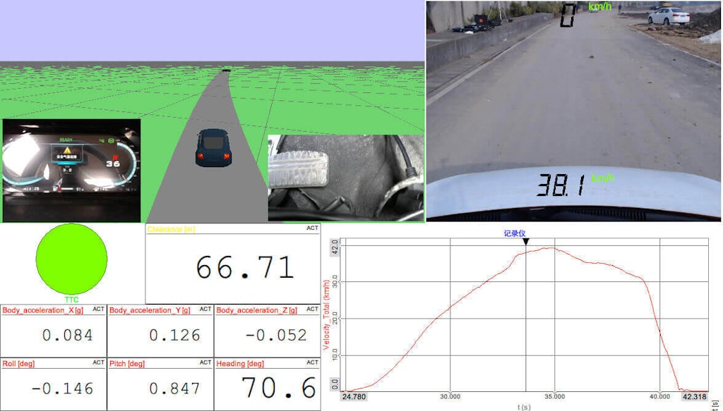 AEB measurement screen