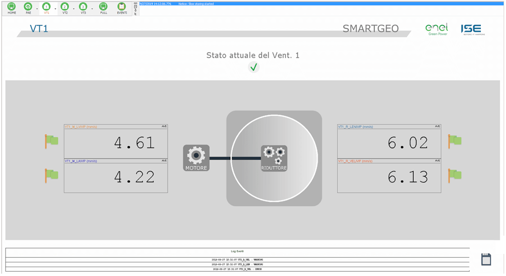 Ventilator analysis main screen