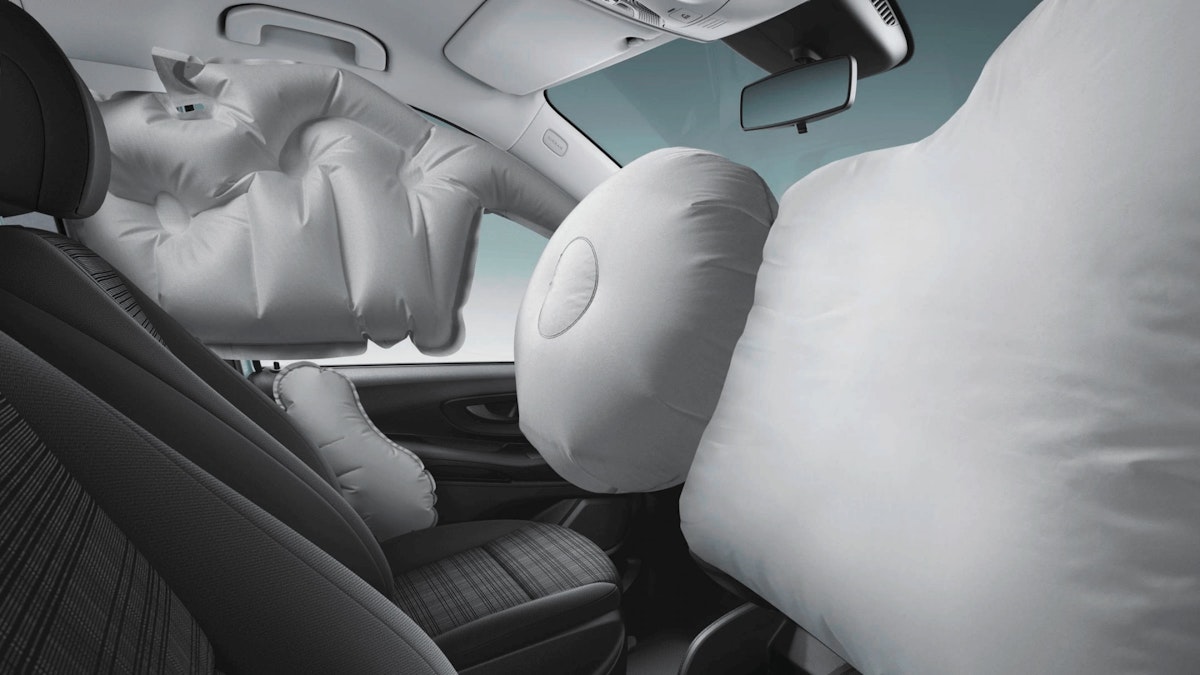 Airbags inside car