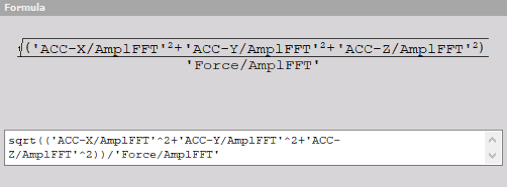 Abb. 12: In Dewesoft Math bearbeitete Formel