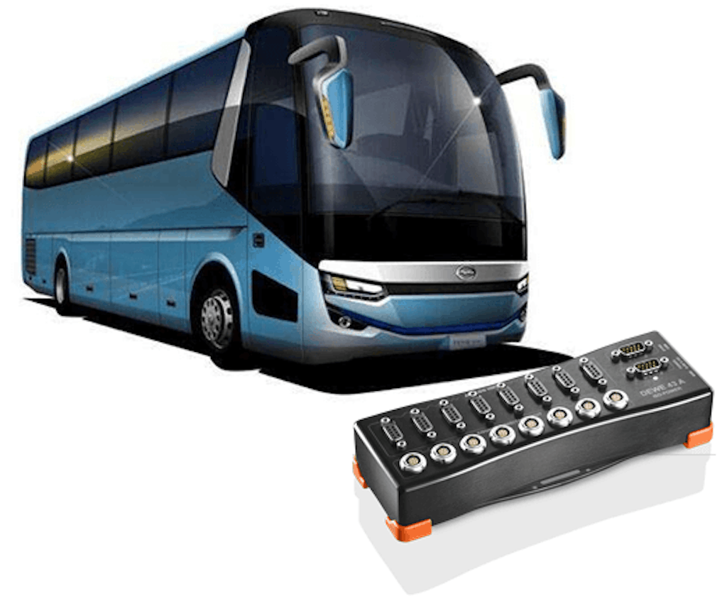Bus and DEWE43A DAQ system
