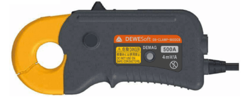 Figure 2. The DS-CLAMP-500DCS is a fluxgate sensor type. Different current sensors and current transducers are available for various methods, each adapted to the measuring environment as well as the current range intended to be measured.