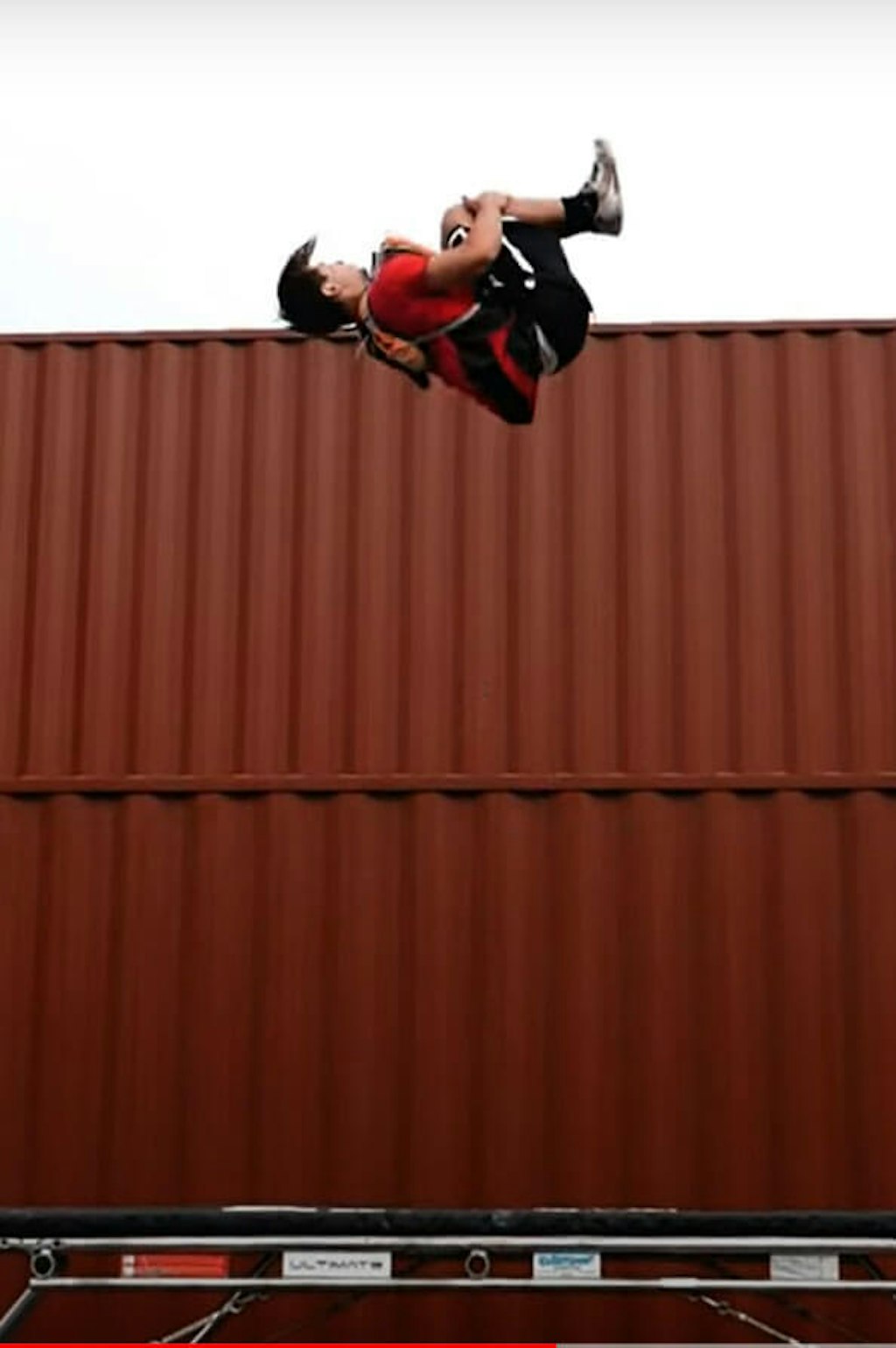 Figure 2. Measuring jumps on the Olympic trampoline.