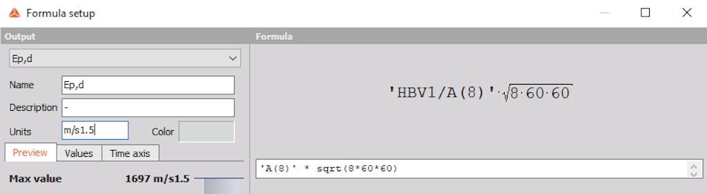 Abb. 8: Berechnung von Ep,d aus den ermittelten Ap(8)-Daten im Dewesoft-Humanschwingungsmodul