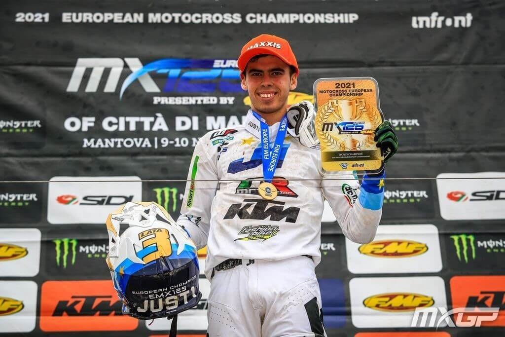 Figure 1. In 2021, Valerio Lata won the European Championship in the EMX 125cc class.Abb. 1: Valerio Lata gewann 2021 die Europameisterschaft in der EMX-125-Klasse