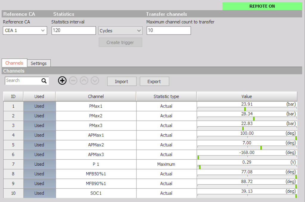 TestBed user interface