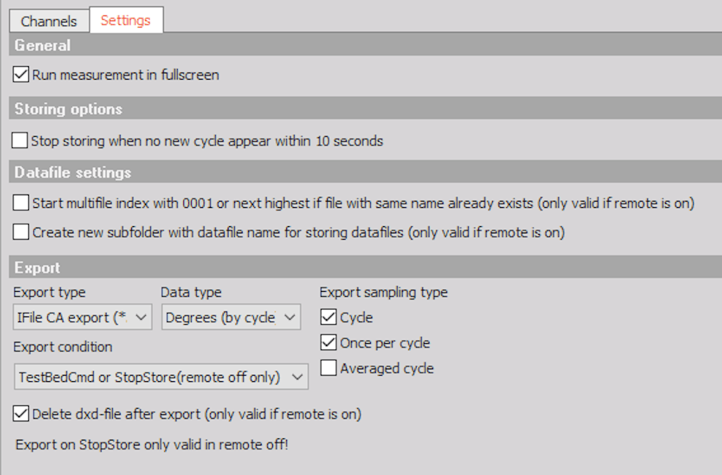 New settings interface