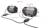 IOLITE 2xASI device with IOLITE 1xVIB vibration probes on electric motors