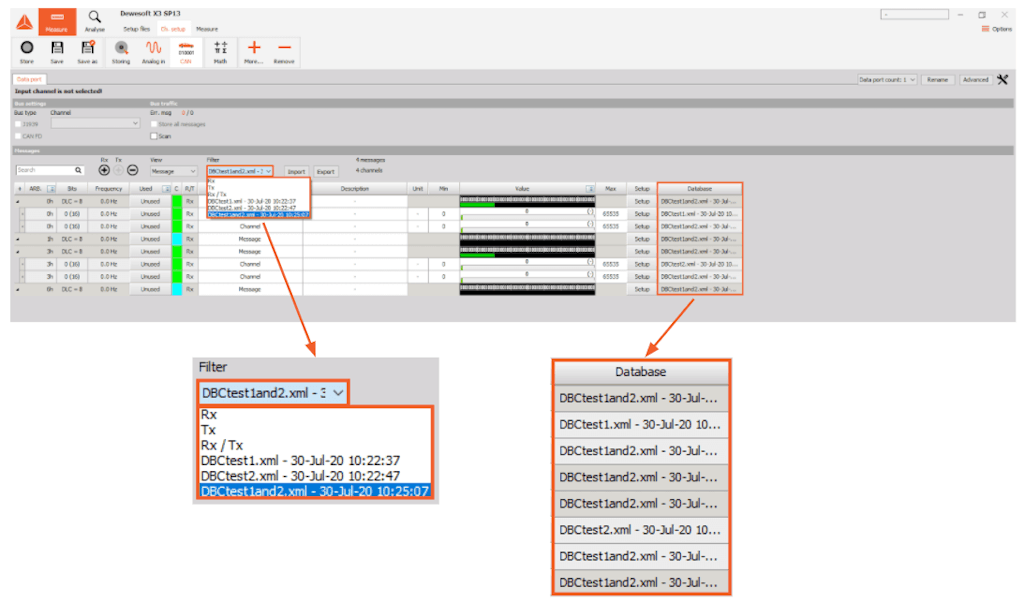 Filtering by the database