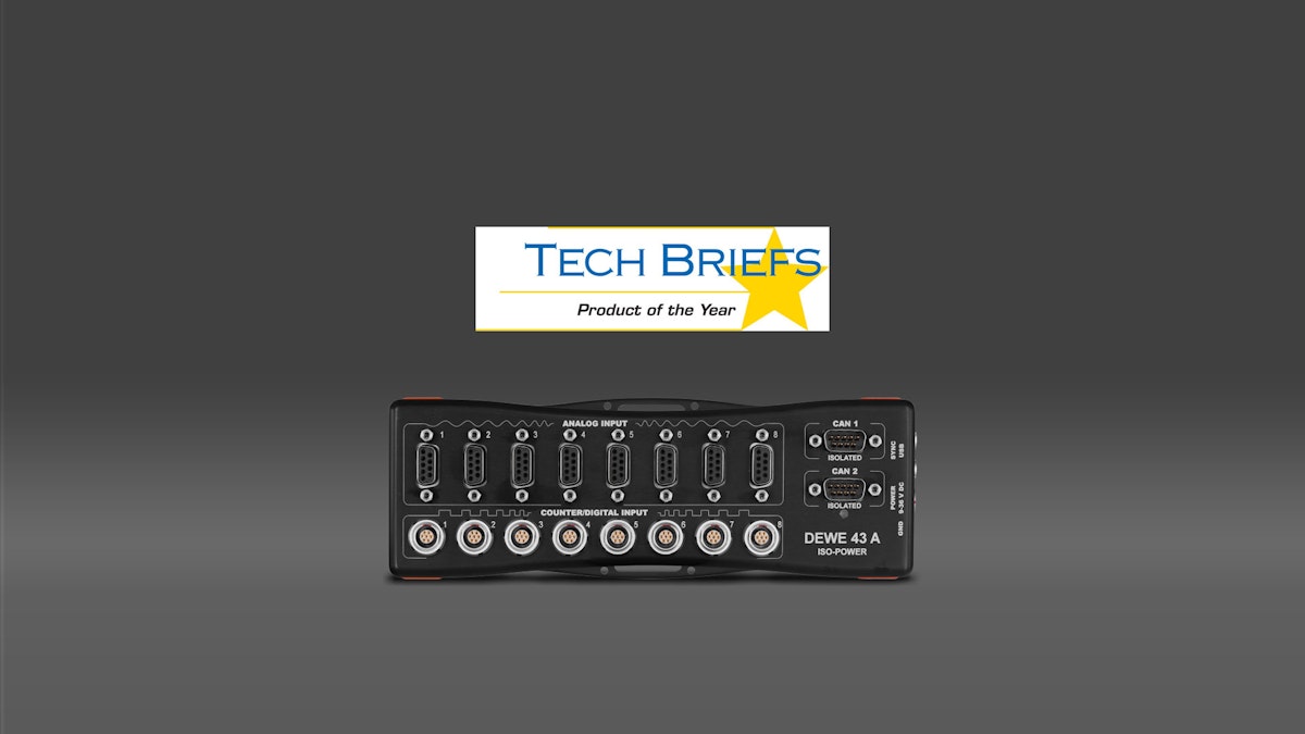 DEWE-43 Receives "Product of the Year" Award From NASA Tech Briefs