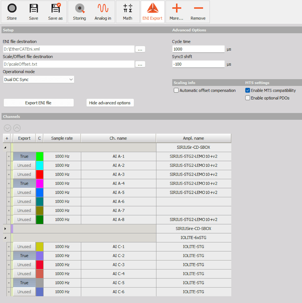 Module d'exportation EtherCAT ENI