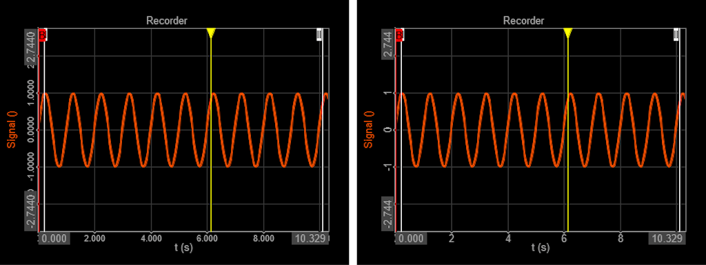 Improved axis visualization on the Recorder widget