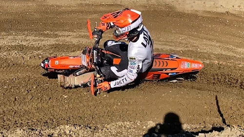 Valerio Lata on motocross track