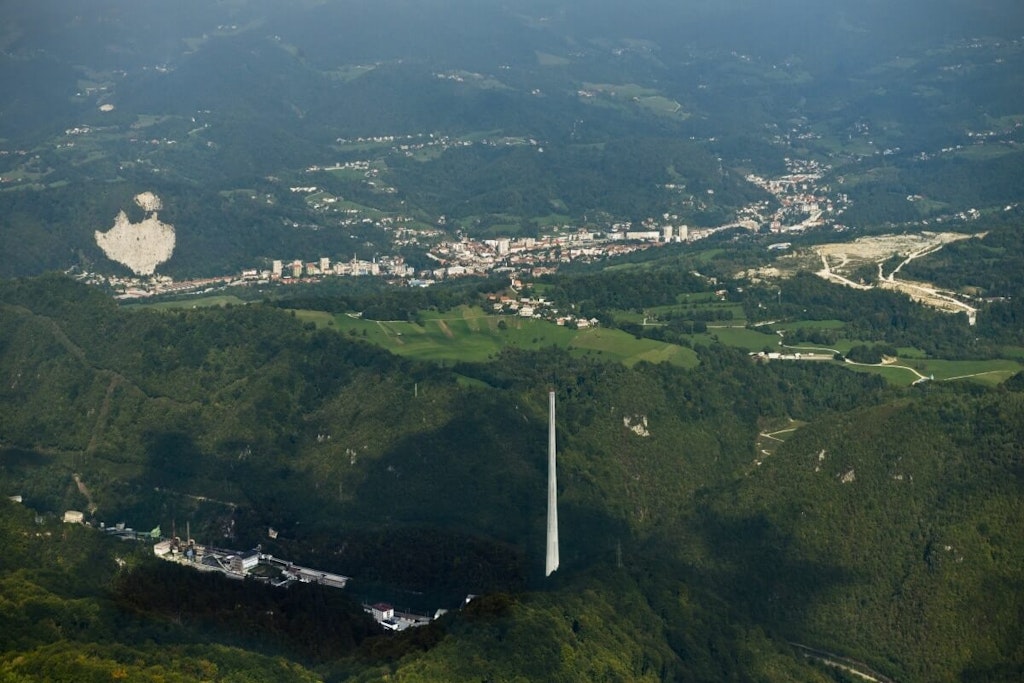 The narrow valley of Trbovlje in the Slovenian Zasavje region