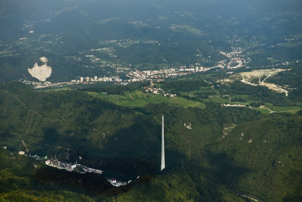 The narrow valley of Trbovlje in the Slovenian Zasavje region