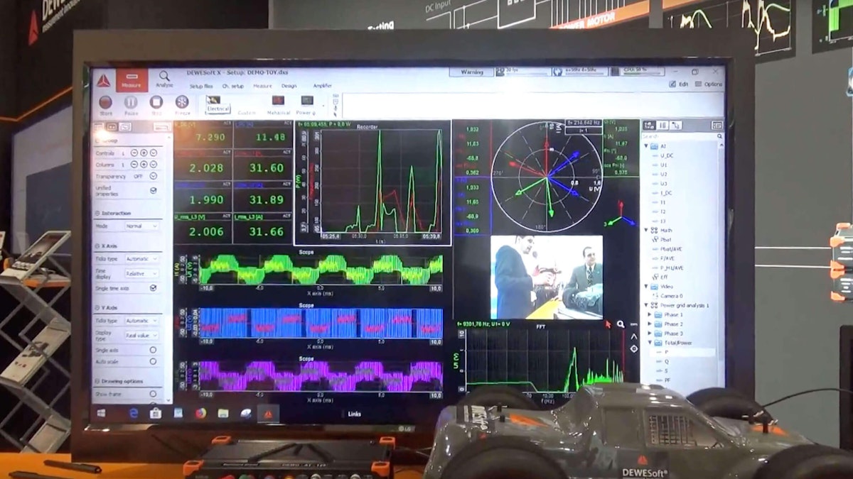 Dewesoft Power Analyzer at the Battery World 2018