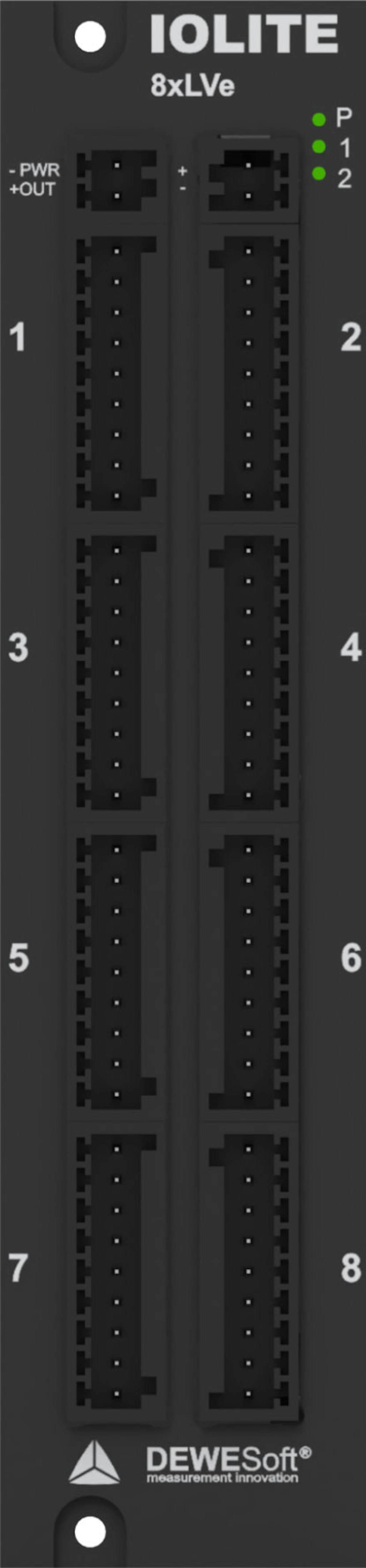 Parte delantera del bloque de terminales IOLITEr-8xLVe