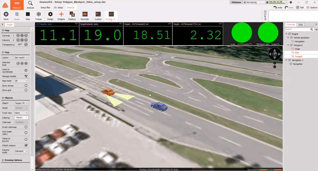 Polygon measurement screen