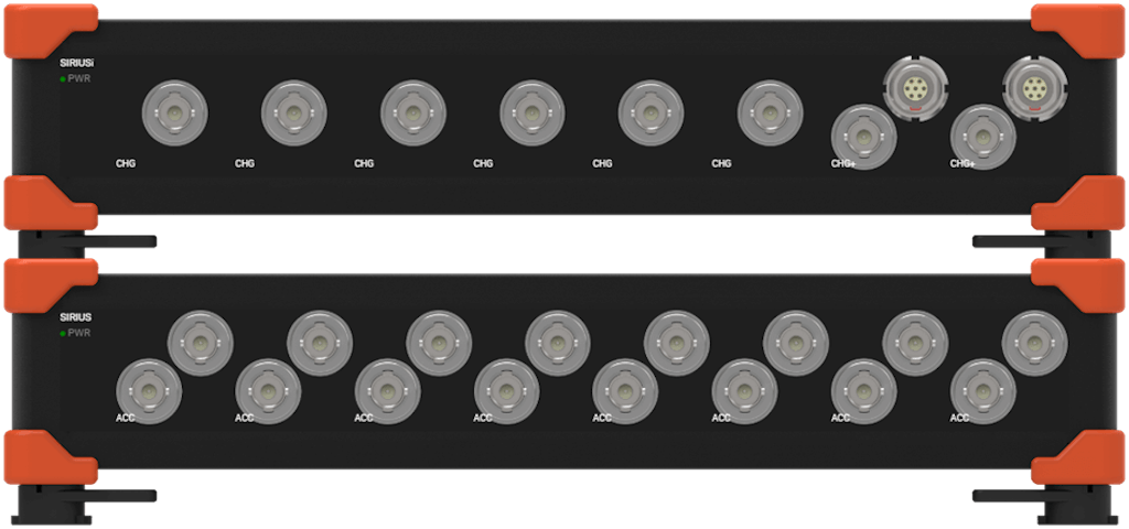 Figura 3. Configuración de hardware SIRIUS para medición de datos de combustión, NVH y bus.