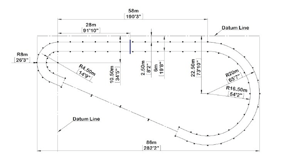 Figure 6. The runway used for the first test maneuver.