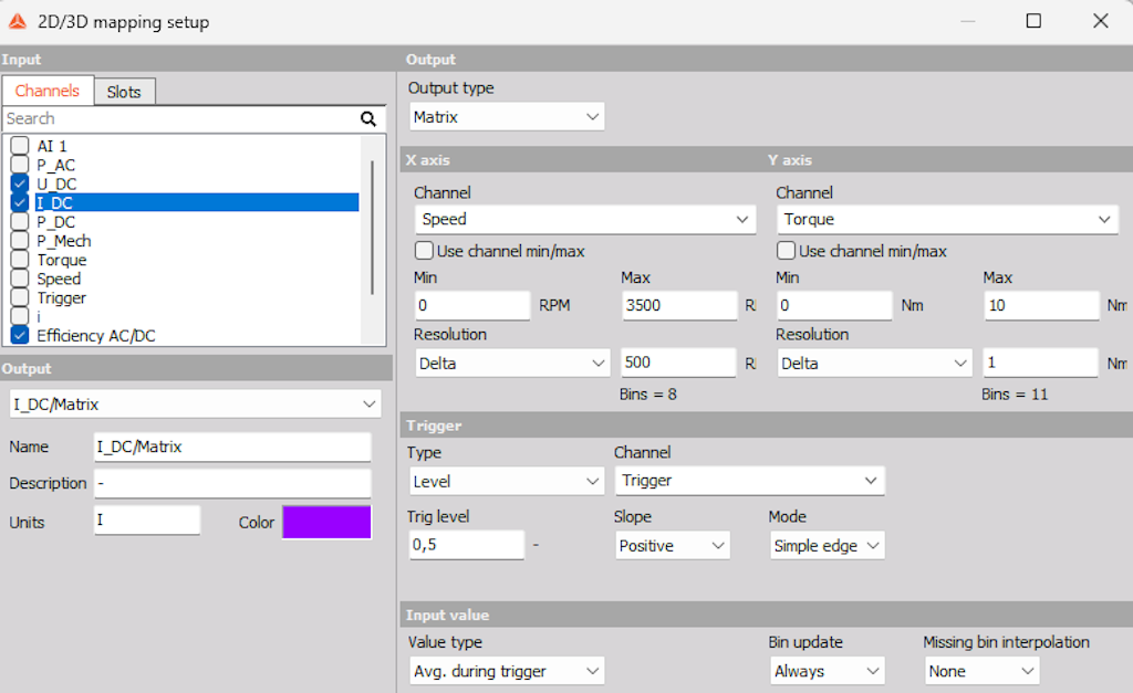 Configuración del módulo matemático de mapeo 2D/3D.