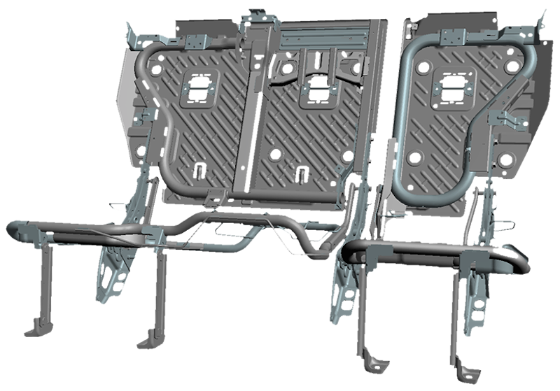 Fisher rear and front seat structures. © 2023 Fisher & Company