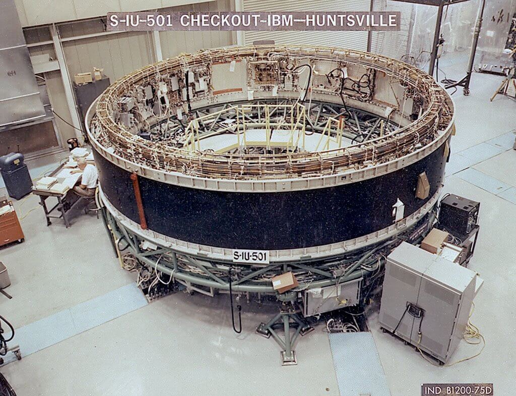 The Saturn IB/V instrumentation ring. Images courtesy of NASA