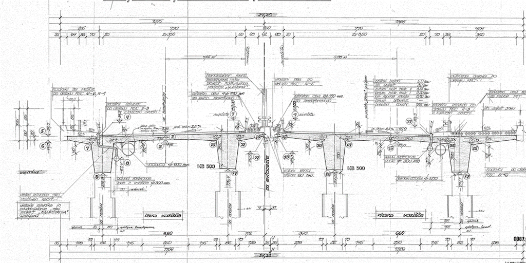 Figura 3. Sezione trasversale del Ponte di Tomačevo.