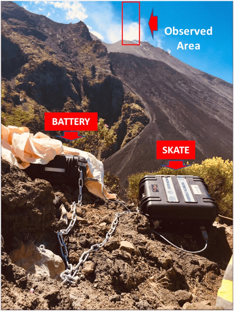 The SKATE data acqusition on Stromboli.