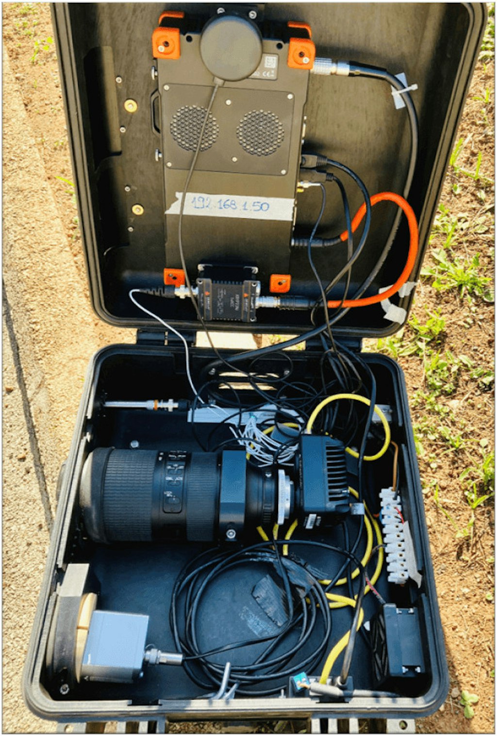 Figure 7. The upper part of the SKATE case includes the GPS and SBOX, a powerful data processing computer, and an SSD data logger.