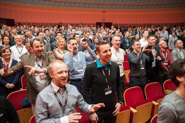 Attendees of Dewesoft Measurement Conference 2018 at the opening keynote in Delavski Dom Trbovlje theatre