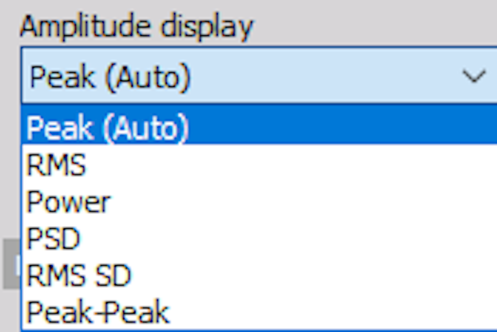 Amplitude display