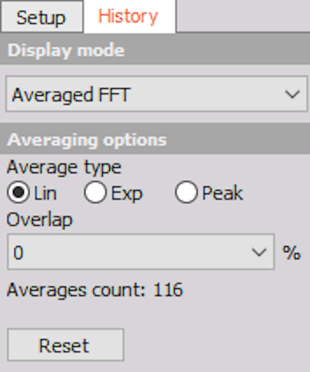 Averaged FFT