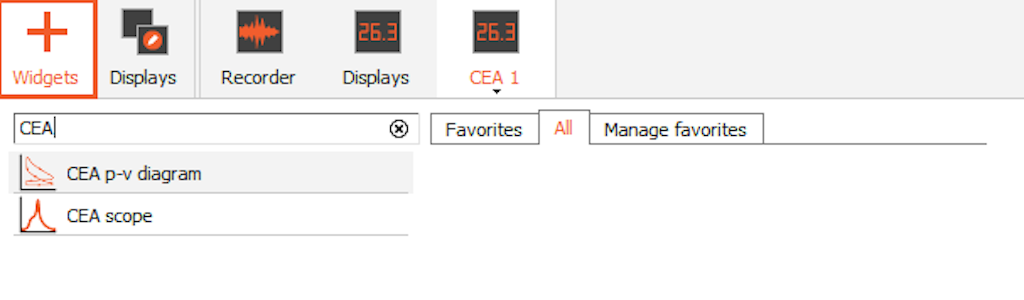 Caption: CEA widgets