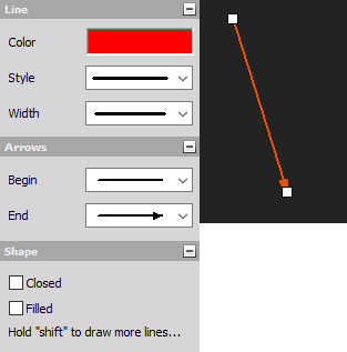 Line settings Line settings