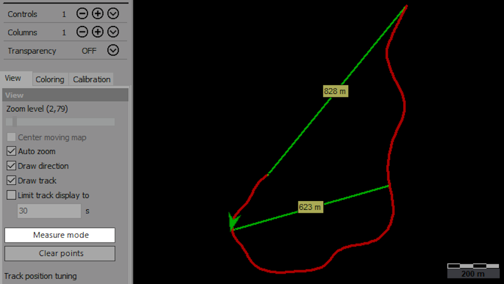 Measure distance in measure mode