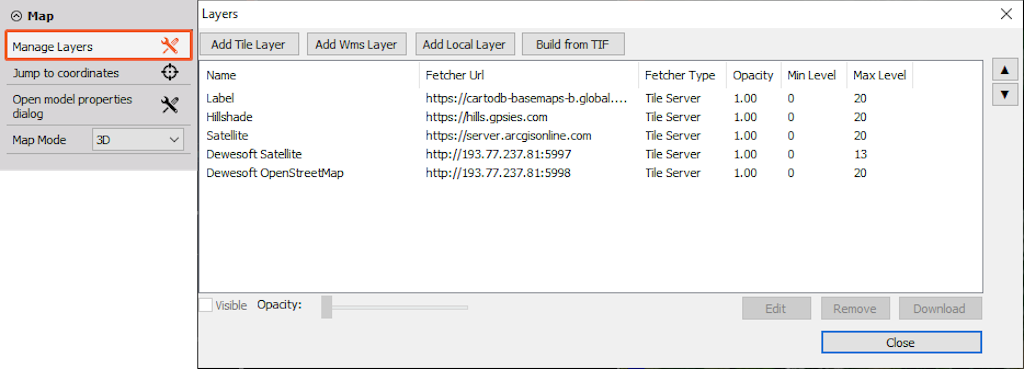Manage Layers