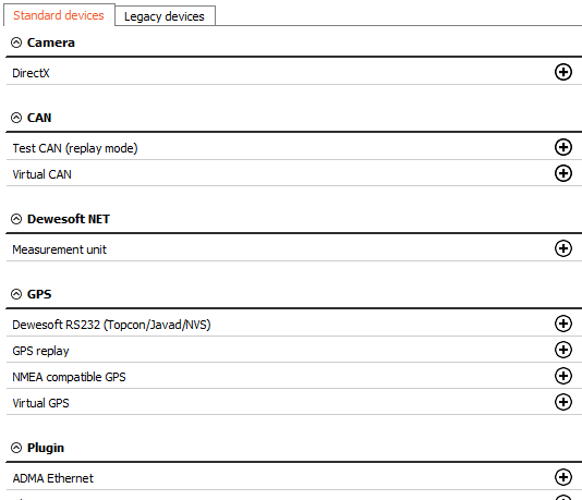 Adding standard devices Adding standard devices