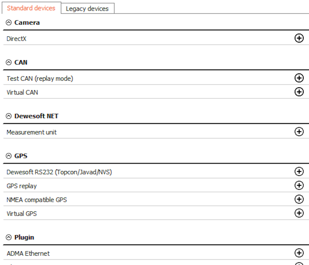 Adding standard devices