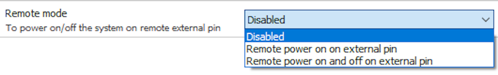 Sbox remote mode settings