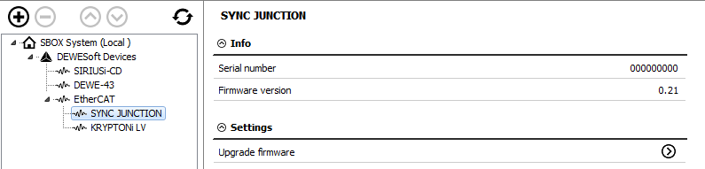 Sync junction system information Sync junction system information