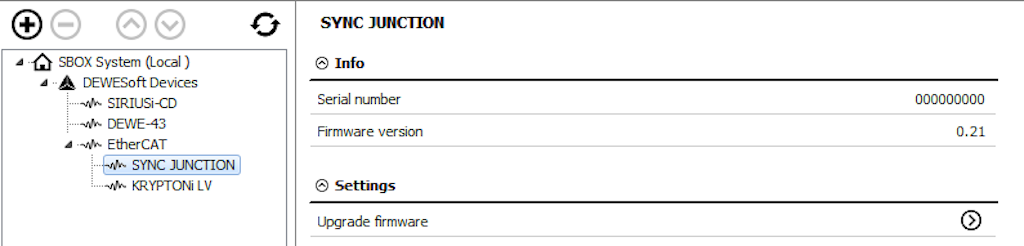 Sync junction system information
