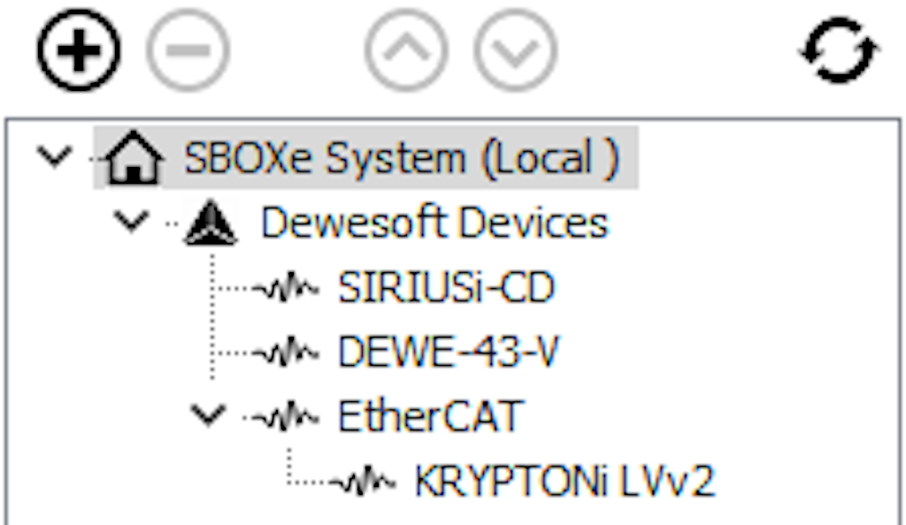 Dewesoft settings device list