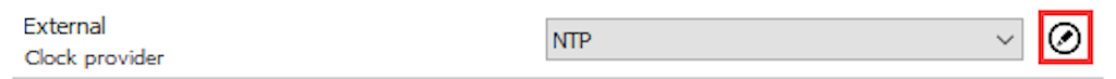 External NTP clock provider