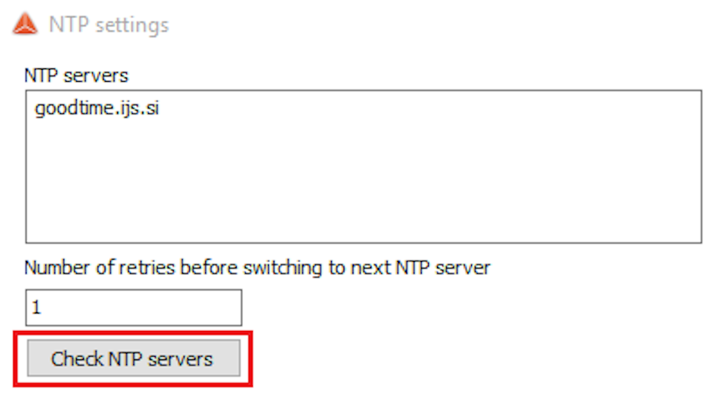 Check NTP servers