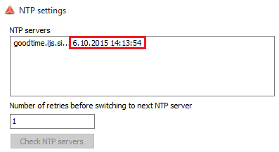 NTP server response NTP server response