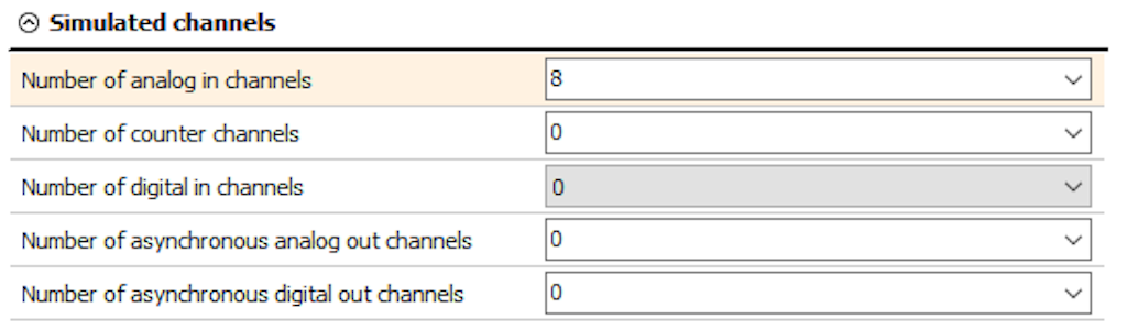 Simulated channels